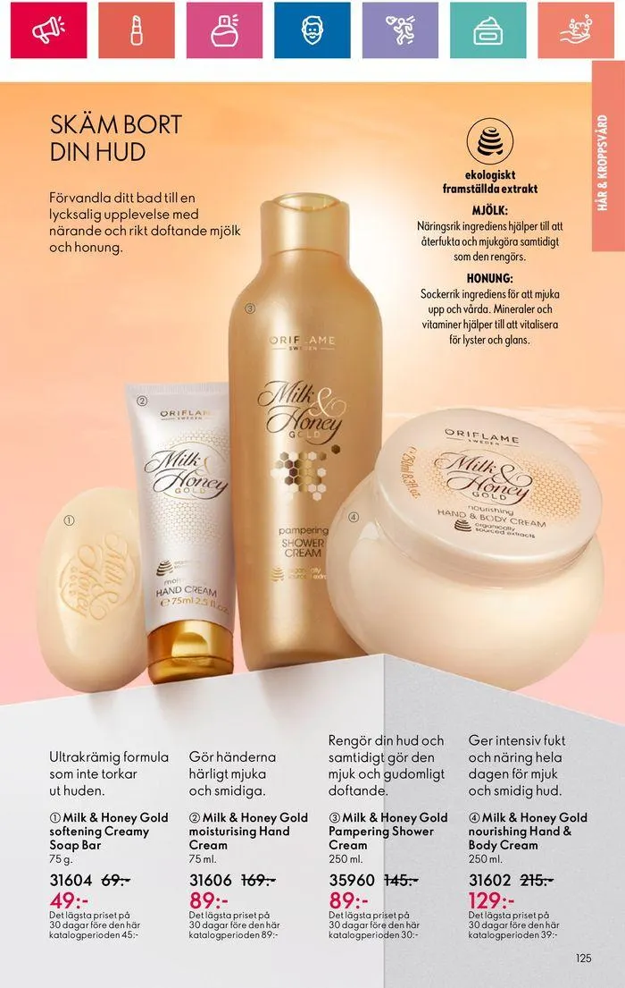 Oriflame reklamblad från 20 juni till 4 juli 2024 - Reklamblad sidor 125