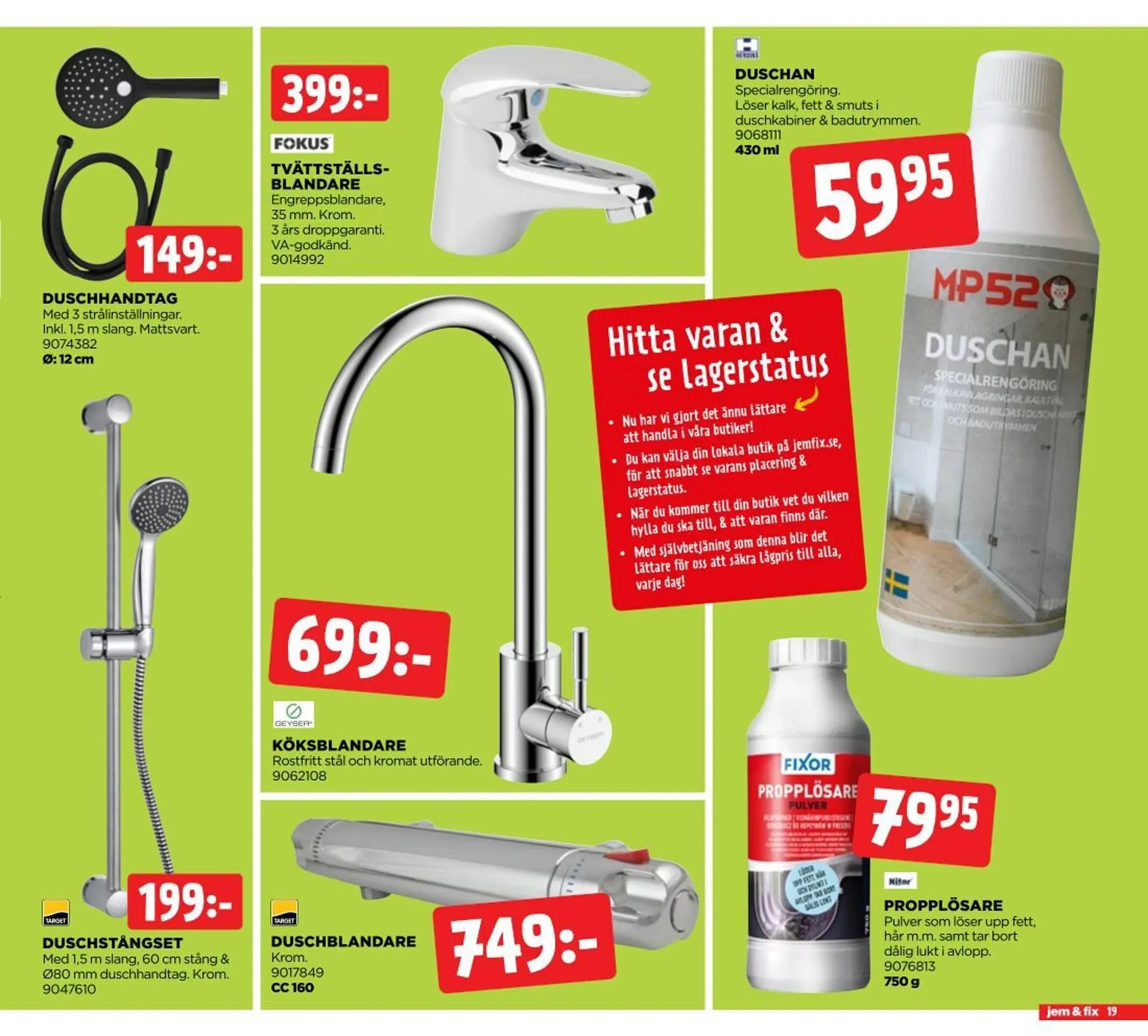 Jem&Fix reklamblad från 24 mars till 6 april 2025 - Reklamblad sidor 19