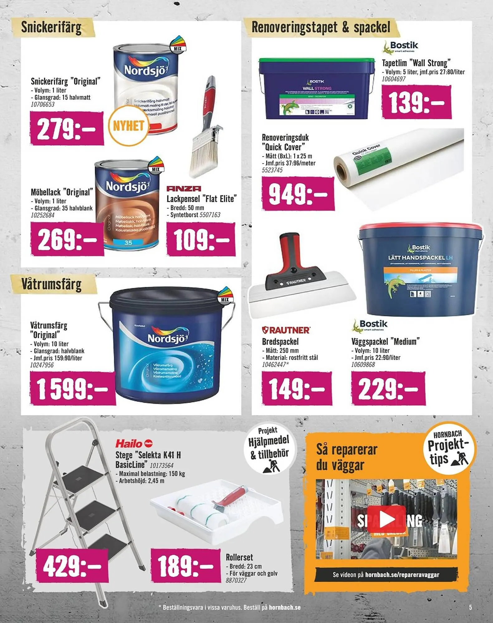 Hornbach reklamblad från 27 oktober till 22 november 2023 - Reklamblad sidor 5