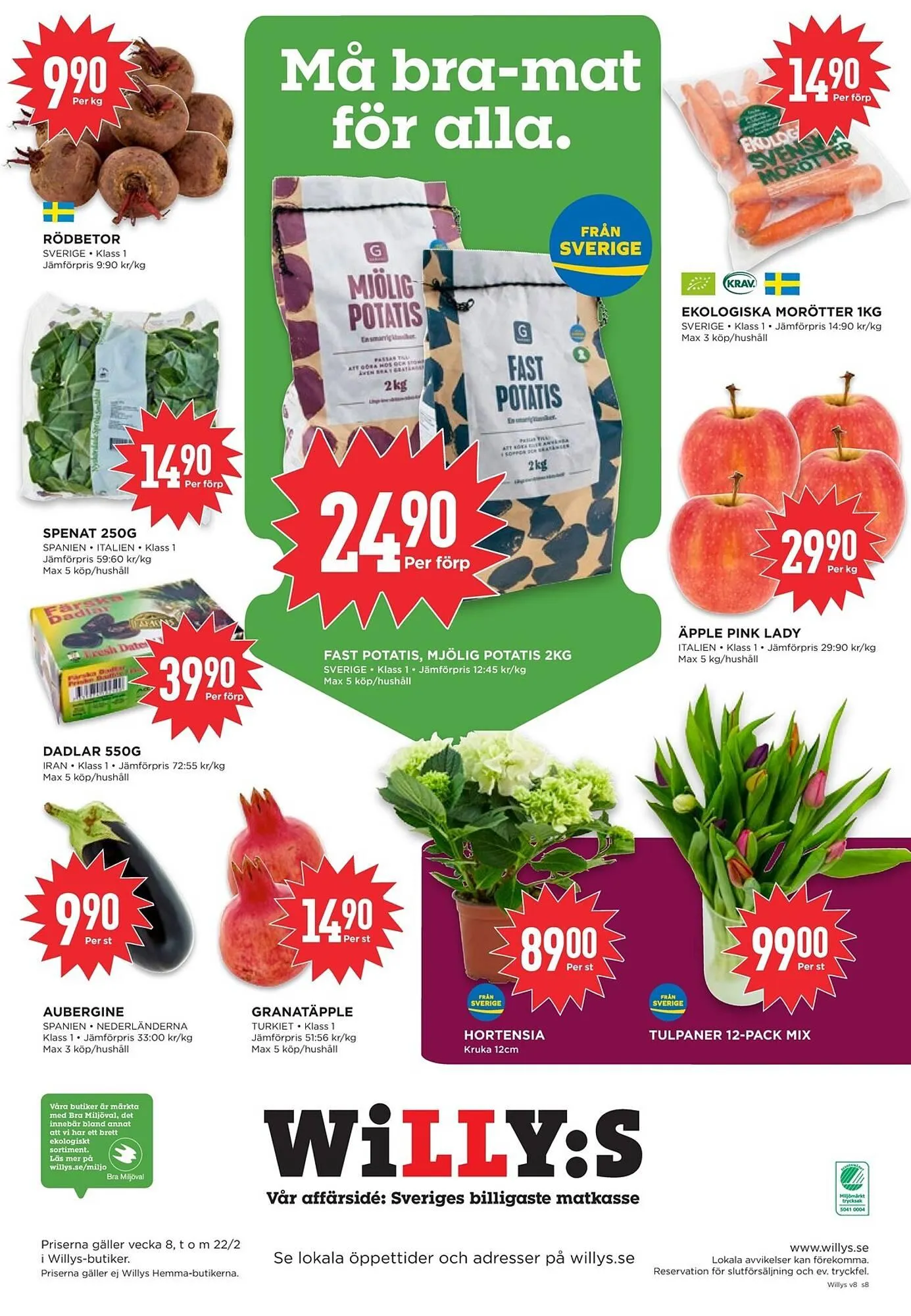 Willys reklamblad från 16 februari till 22 februari 2026 - Reklamblad sidor 8