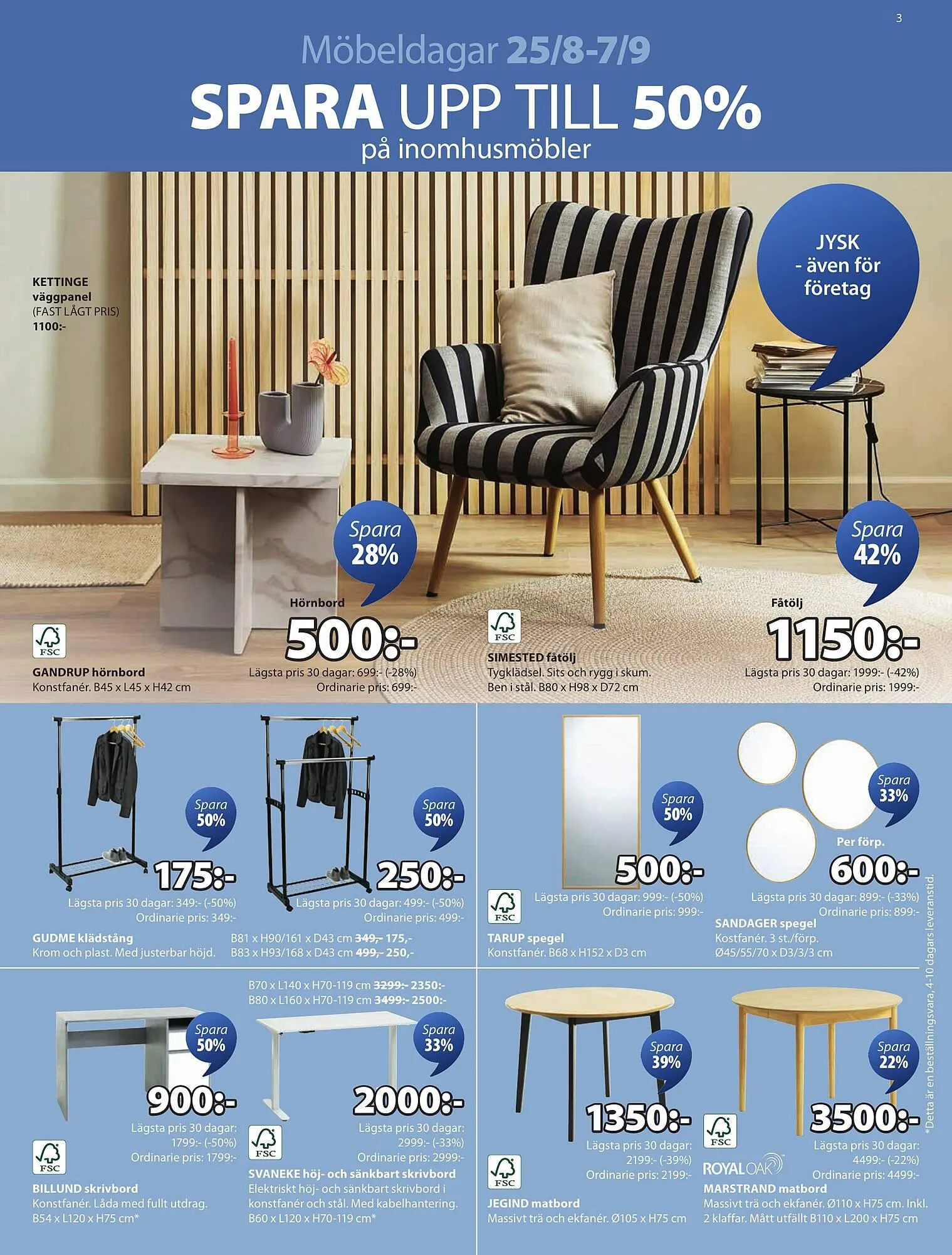 JYSK reklamblad från 25 augusti till 7 september 2025 - Reklamblad sidor 3