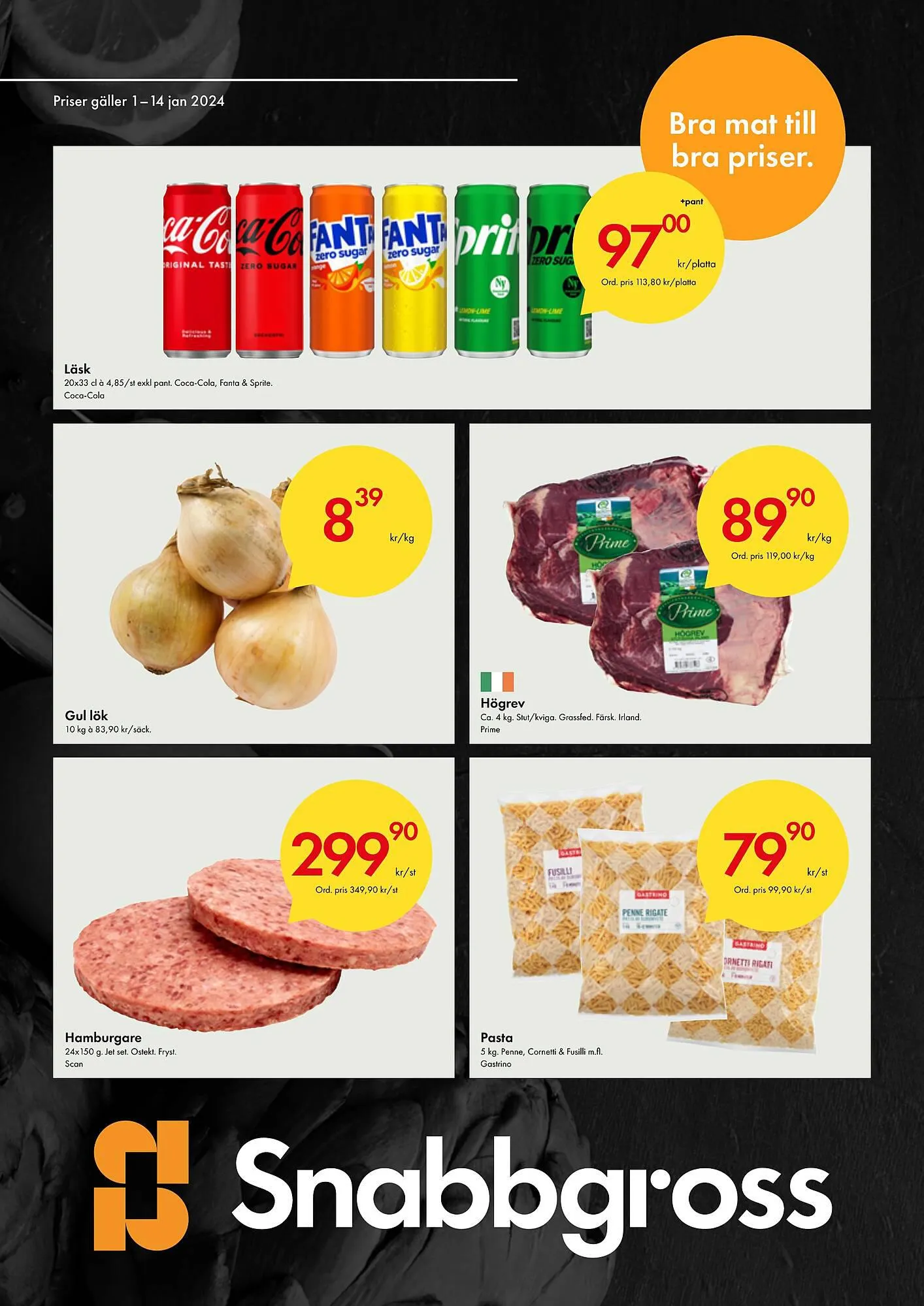 Snabbgross reklamblad från 1 januari till 14 januari 2024 - Reklamblad sidor 