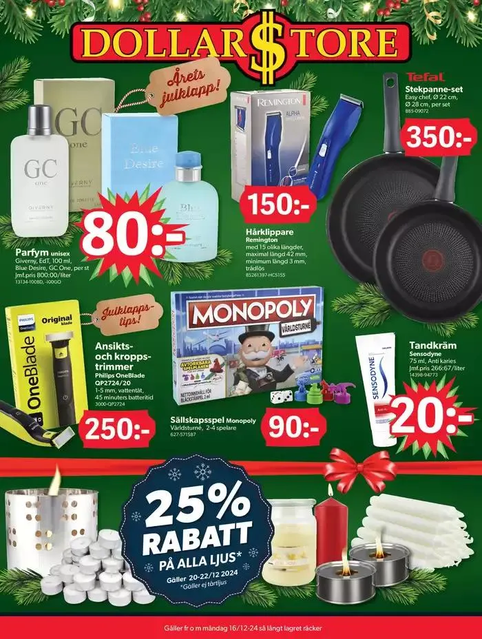 DollarStore Erbjudanden från 17 december till 31 december 2024 - Reklamblad sidor 1