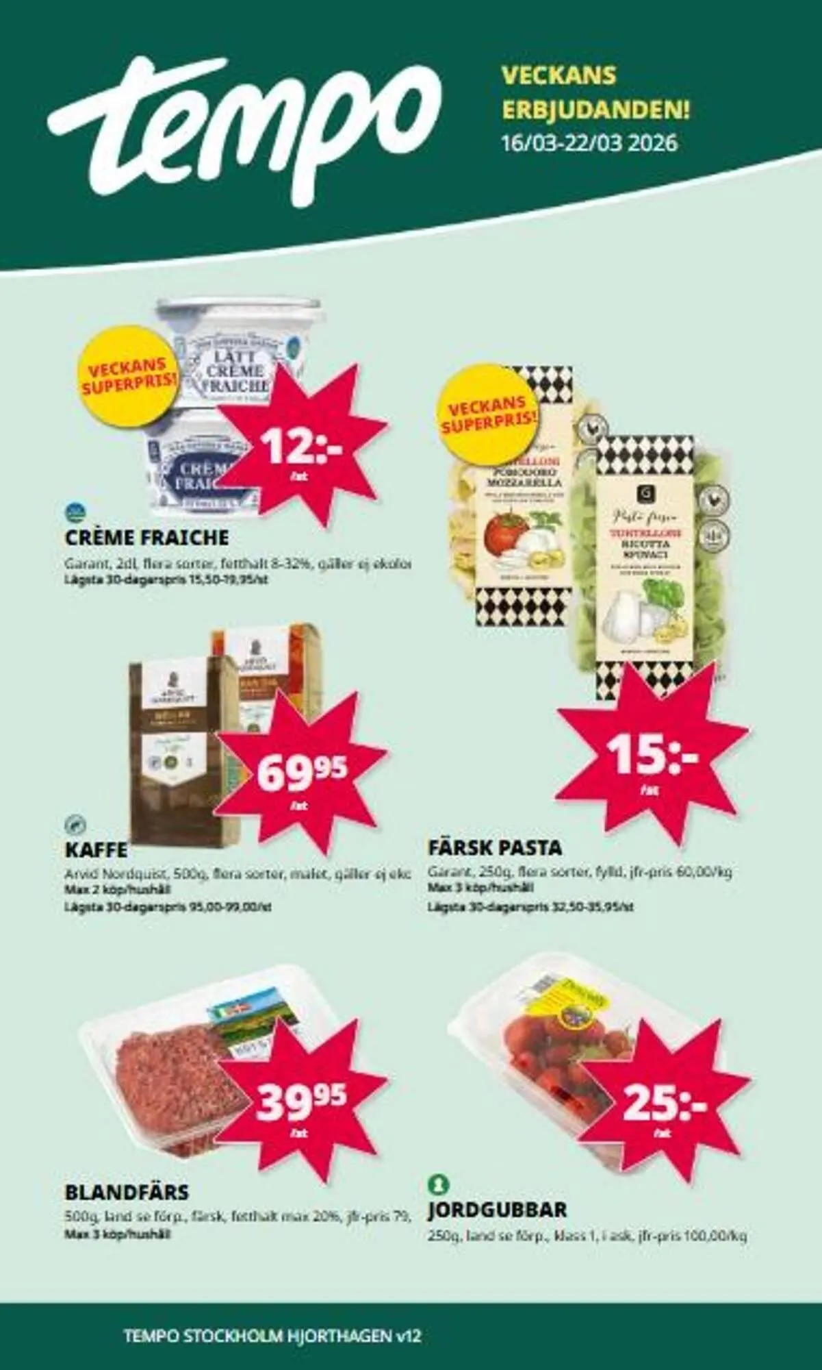 Tempo reklamblad från 16 mars till 22 mars 2026 - Reklamblad sidor 1