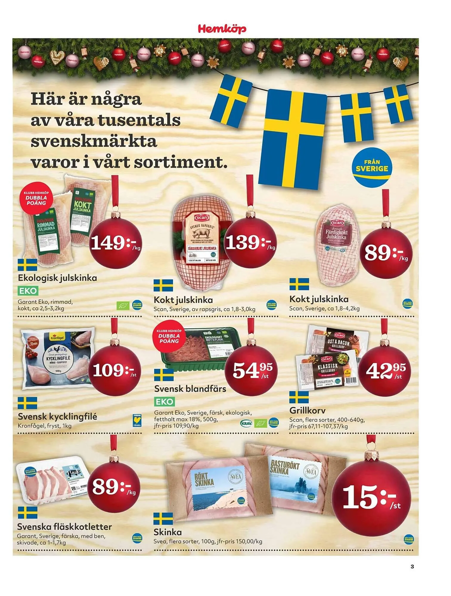 Hemköp reklamblad från 4 december till 10 december 2023 - Reklamblad sidor 3