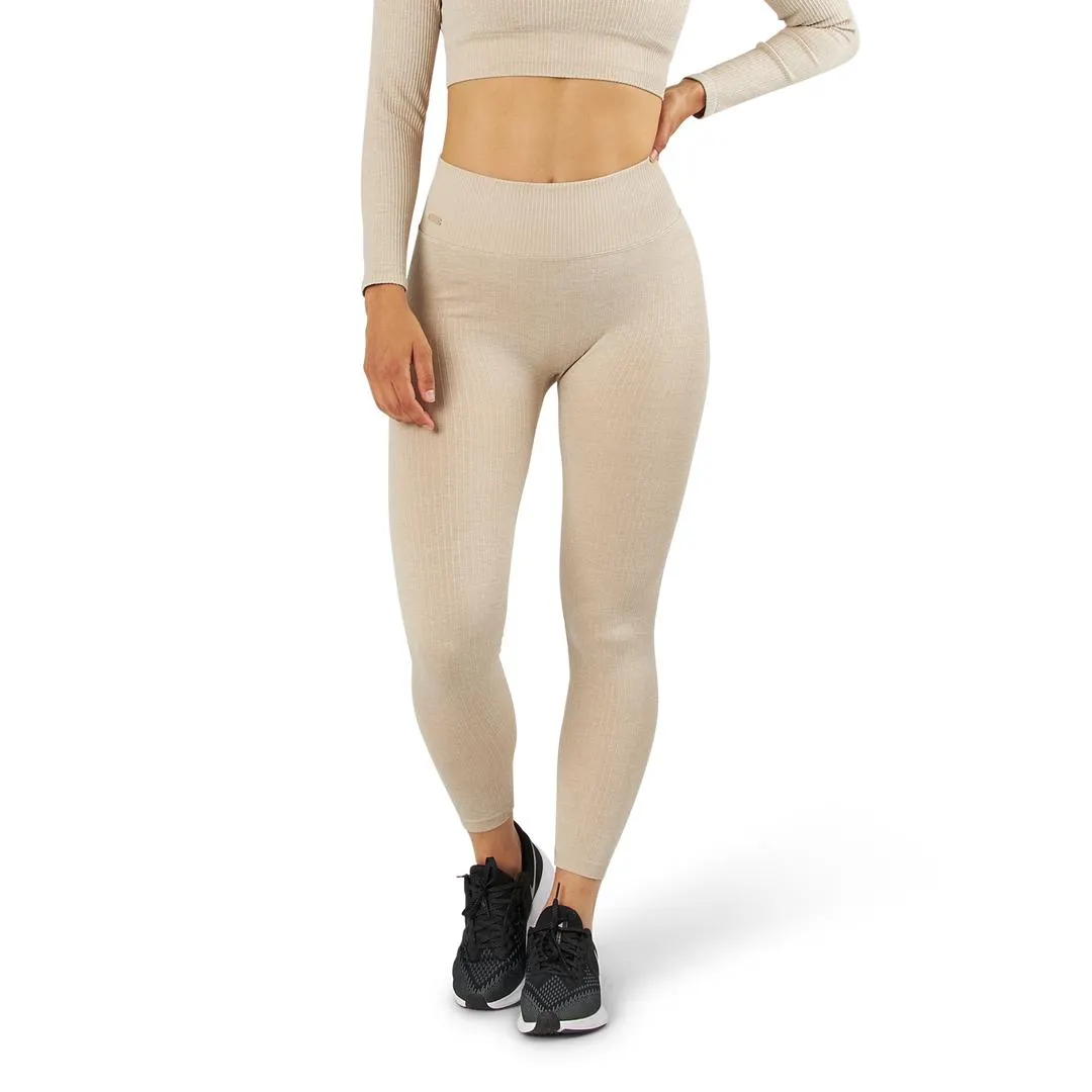 Bonnie Ribbed Tights Beige