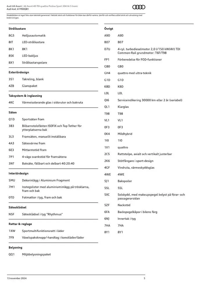 Audi A6 Avant från 13 november till 13 november 2025 - Reklamblad sidor 5