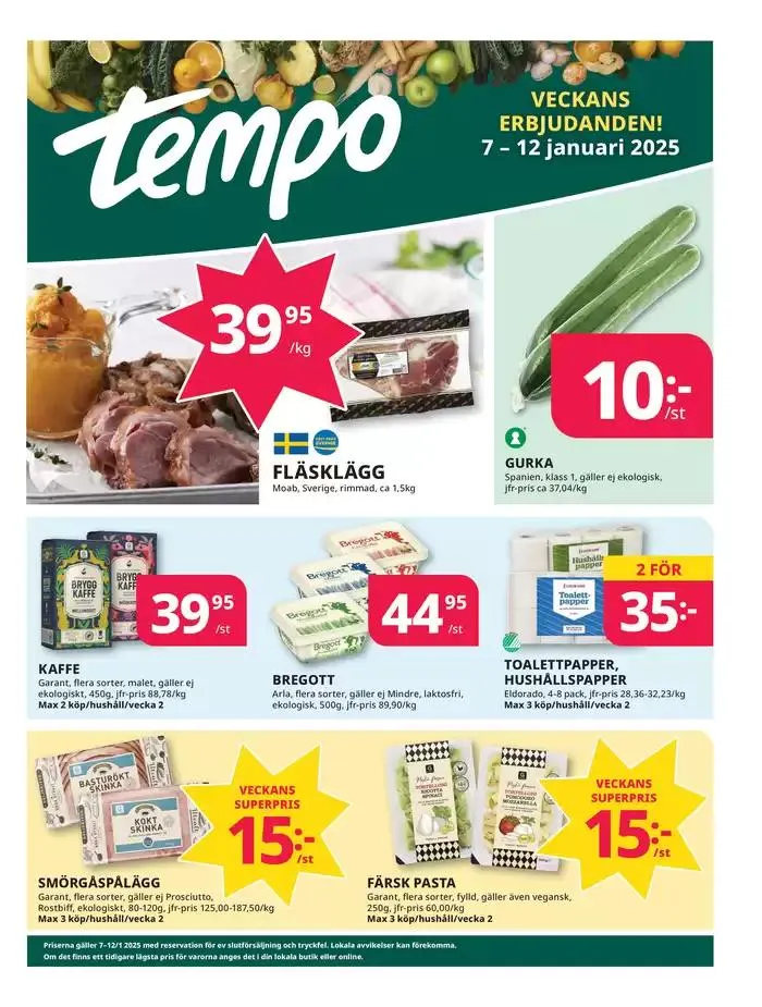 Veckans erbjudanden Tempo - 1