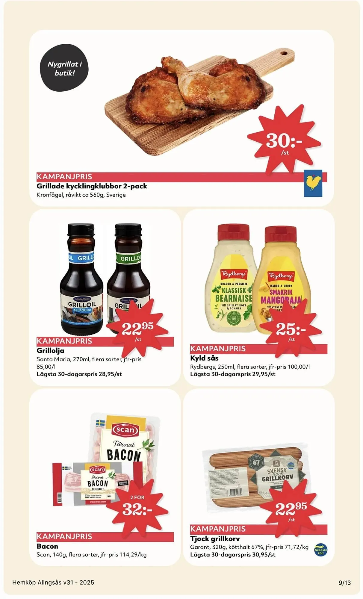 Hemköp reklamblad från 28 juli till 3 augusti 2025 - Reklamblad sidor 9