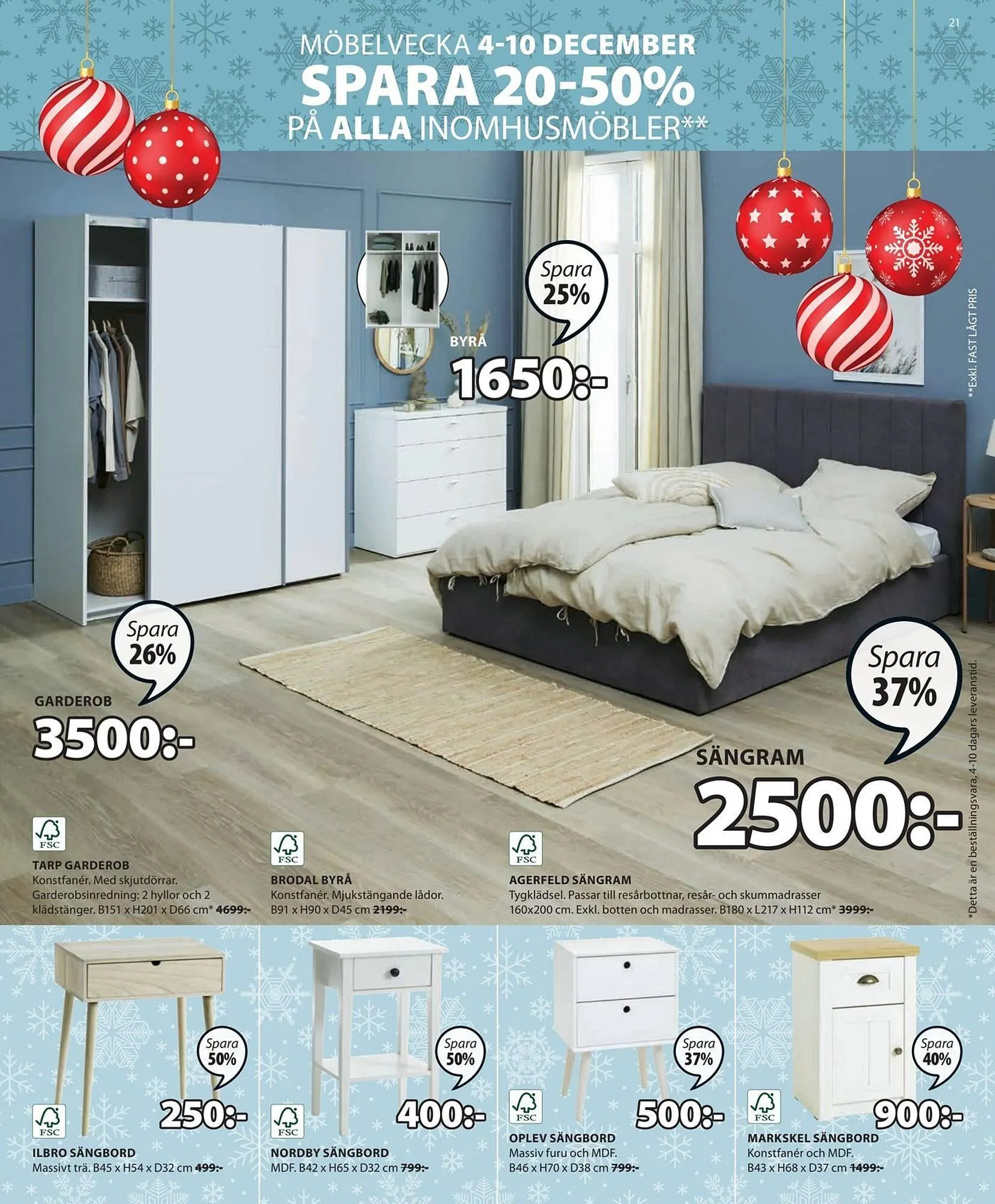 JYSK reklamblad från 3 december till 17 december 2023 - Reklamblad sidor 21