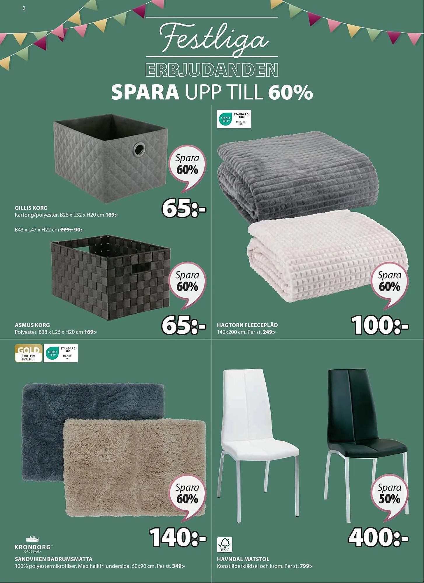JYSK reklamblad från 25 september till 8 oktober 2023 - Reklamblad sidor 2
