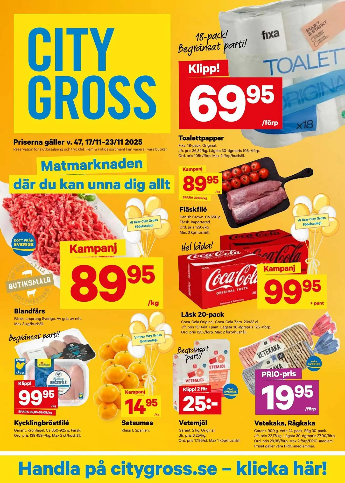 City Gross reklamblad från 17 november till 23 november 2025 - Reklamblad sidor 1