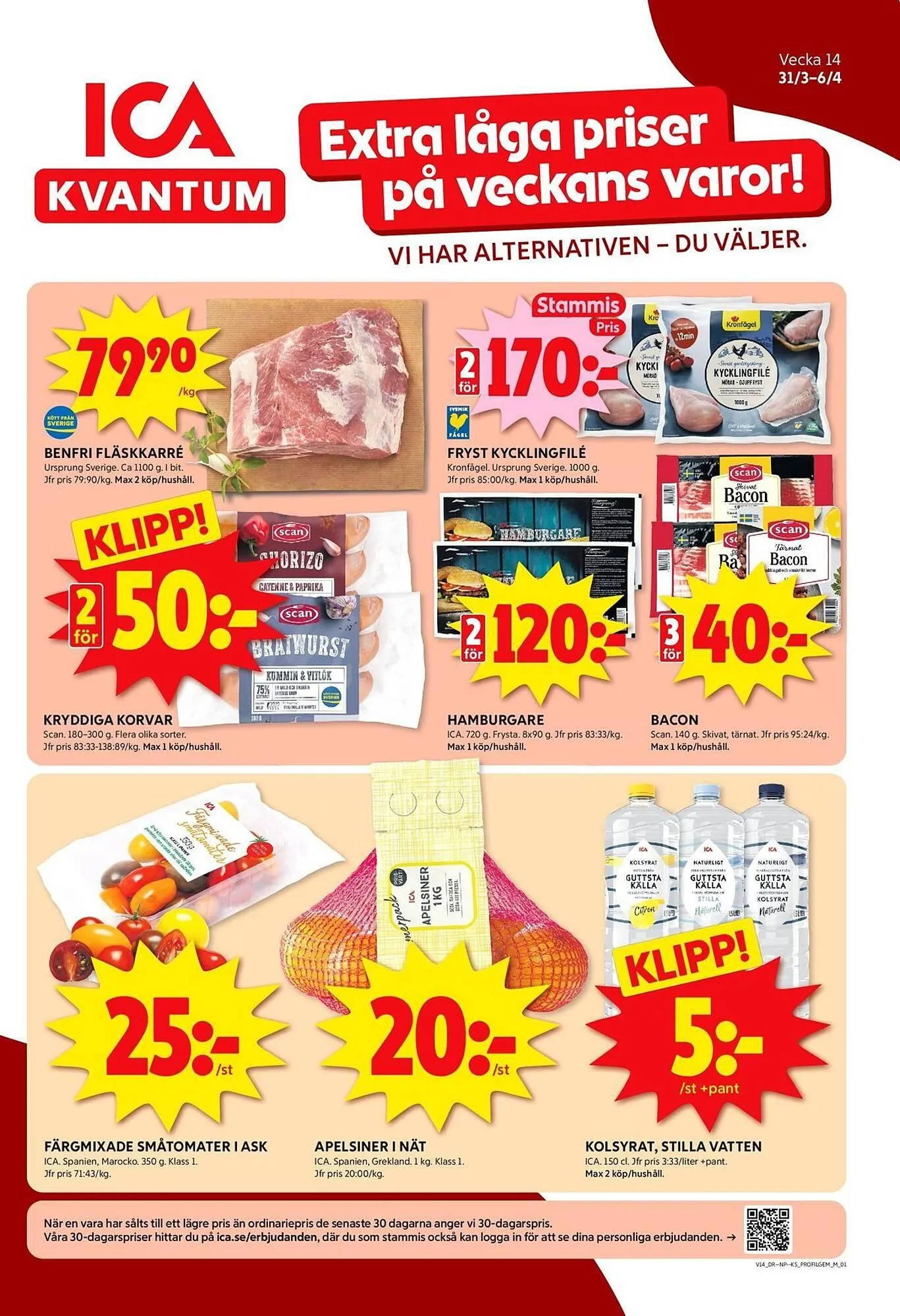 ICA Kvantum reklamblad från 31 mars till 6 april 2025 - Reklamblad sidor 1