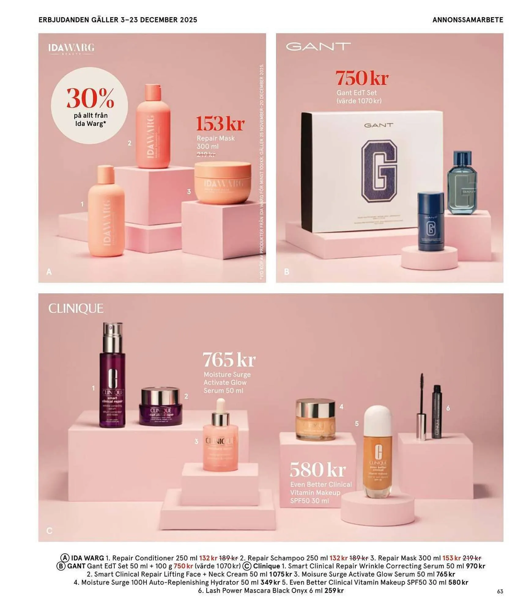 Åhléns reklamblad från 25 november till 11 december 2025 - Reklamblad sidor 63