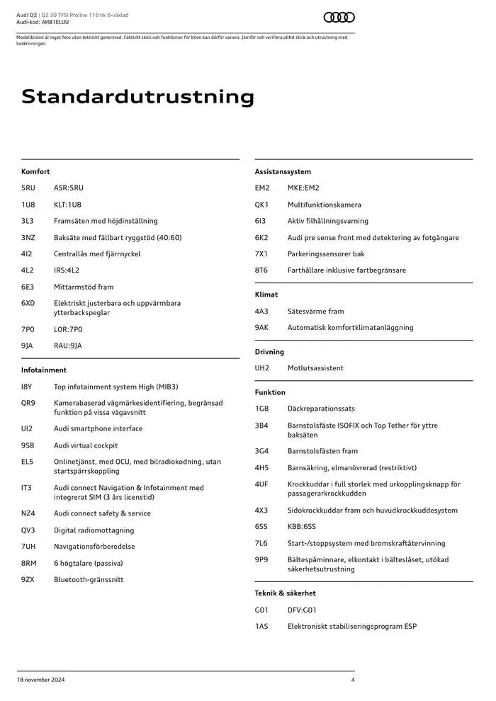 Audi Q2 från 18 november till 18 november 2025 - Reklamblad sidor 4