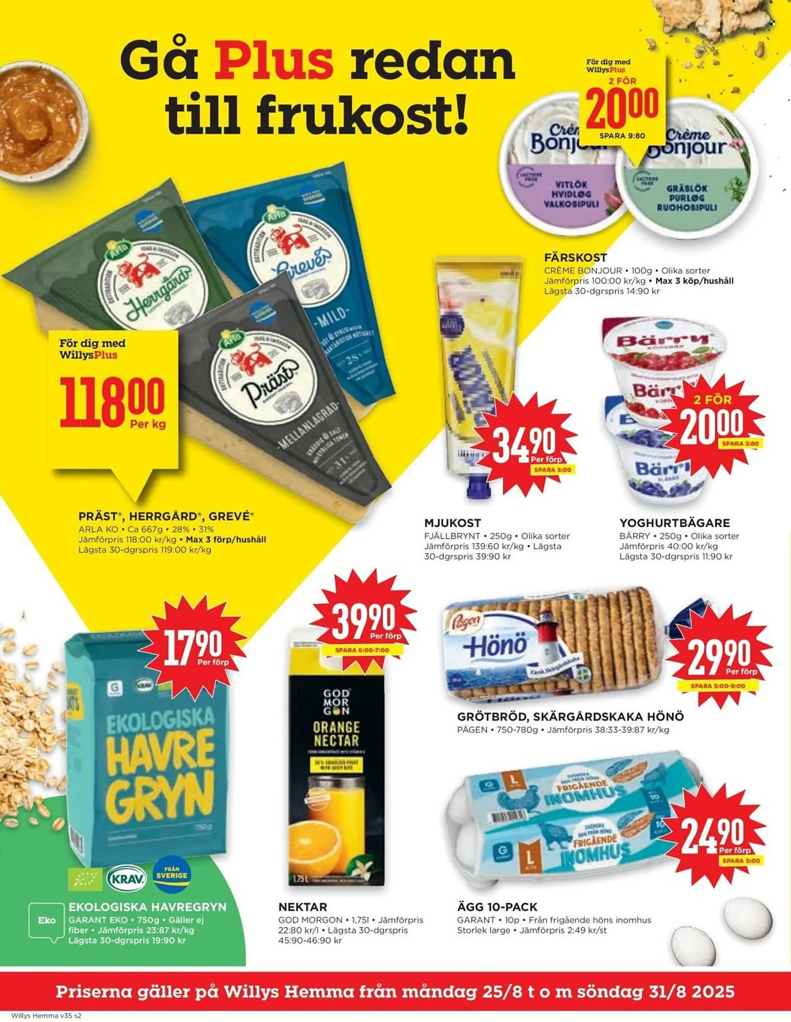 Willys reklamblad från 25 augusti till 31 augusti 2025 - Reklamblad sidor 2