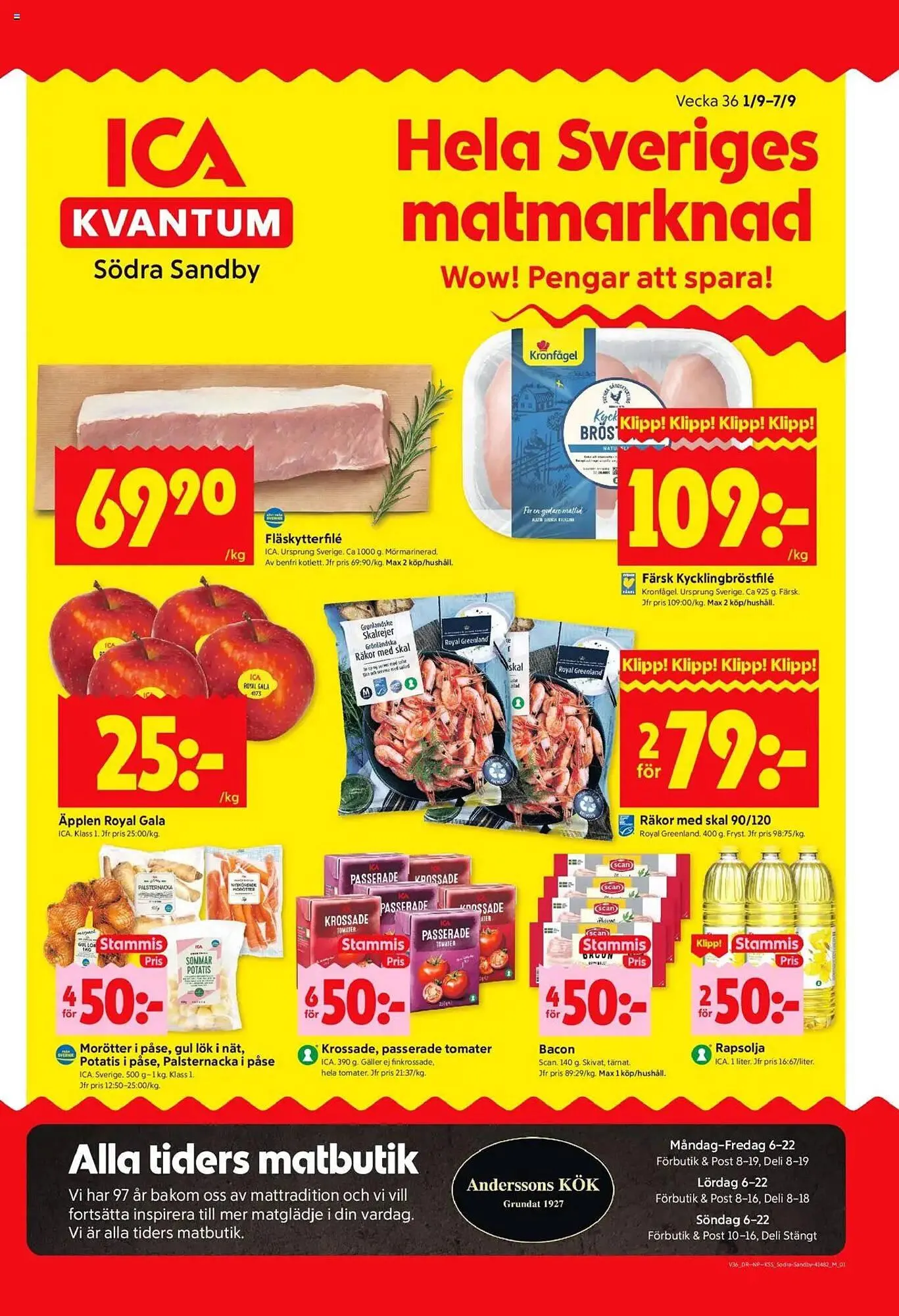 ICA Kvantum reklamblad från 1 september till 7 september 2025 - Reklamblad sidor 1
