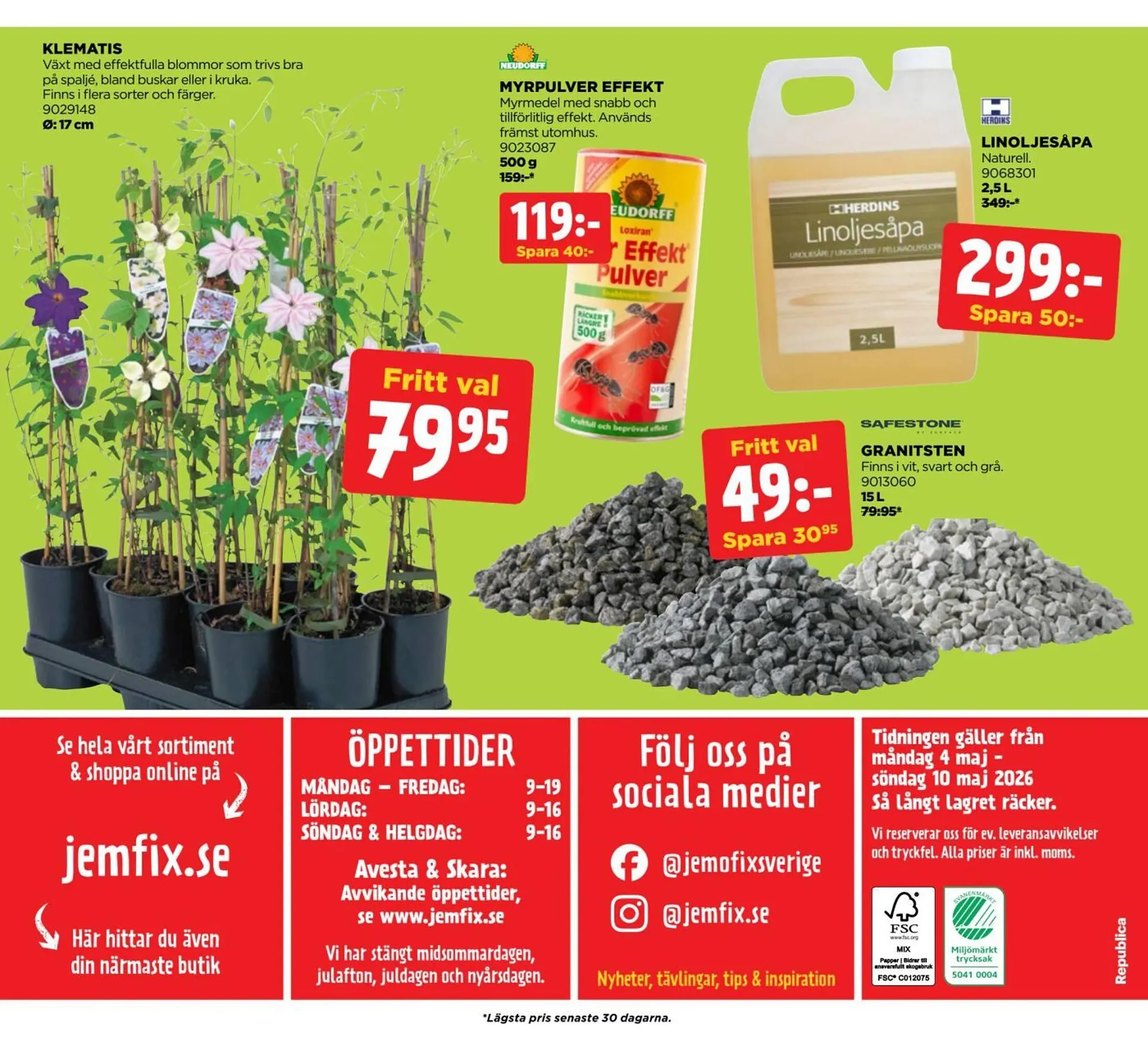 Jem&Fix reklamblad från 4 maj till 11 maj 2026 - Reklamblad sidor 20