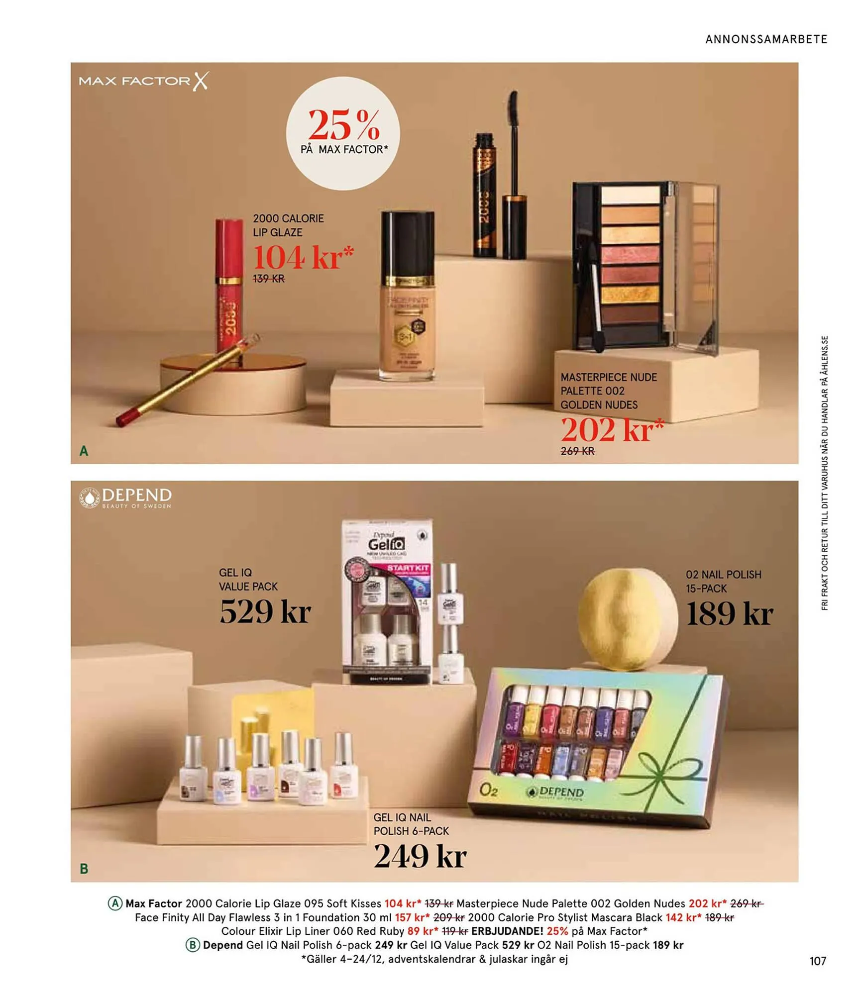 Åhléns reklamblad från 25 november till 24 december 2024 - Reklamblad sidor 107