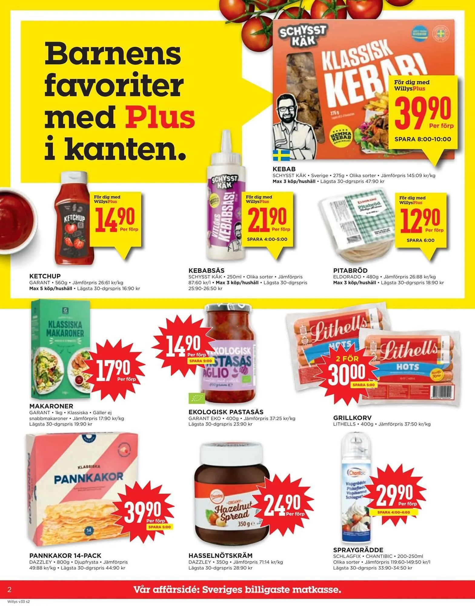 Willys reklamblad från 11 augusti till 17 augusti 2025 - Reklamblad sidor 2