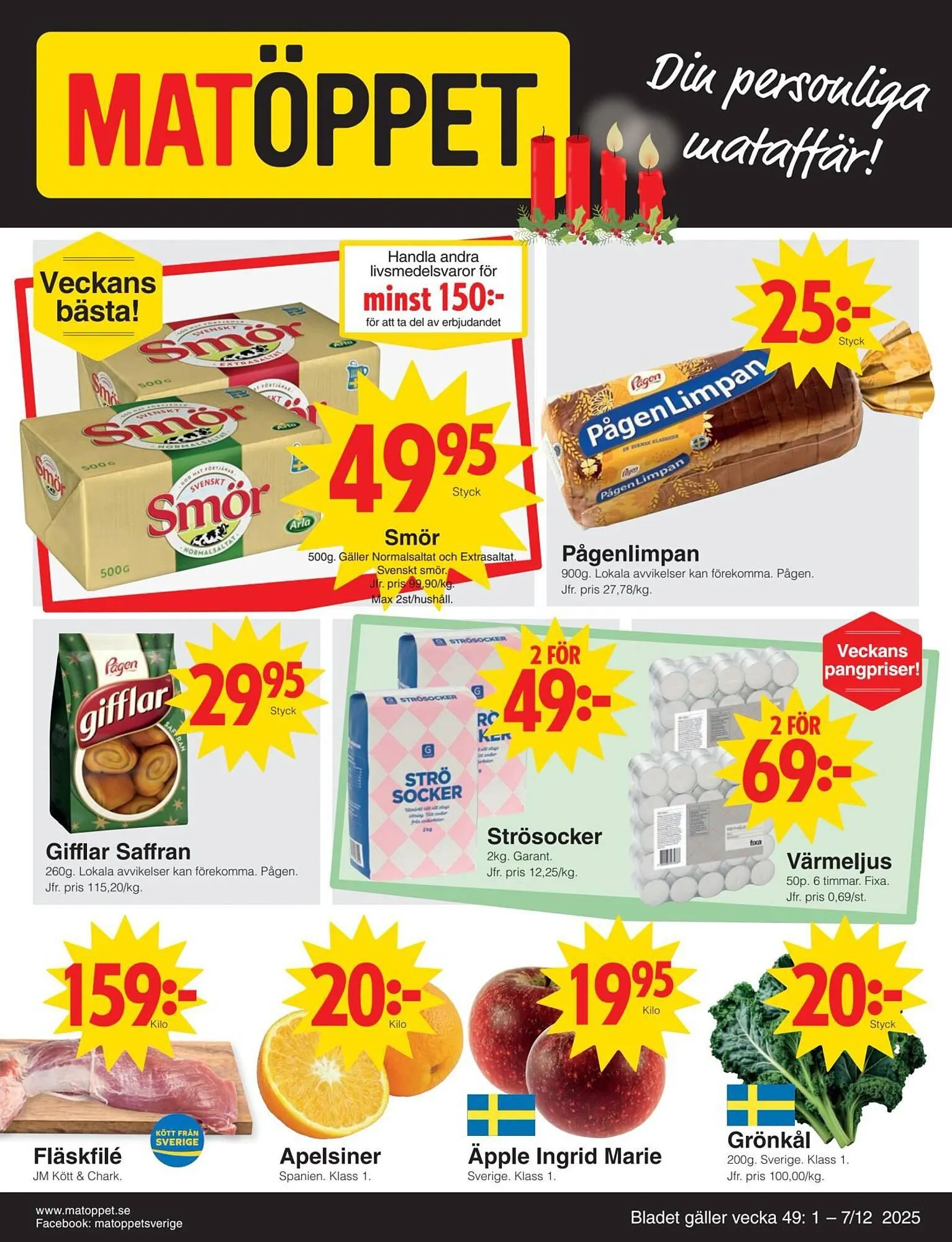 Matöppet reklamblad - 1