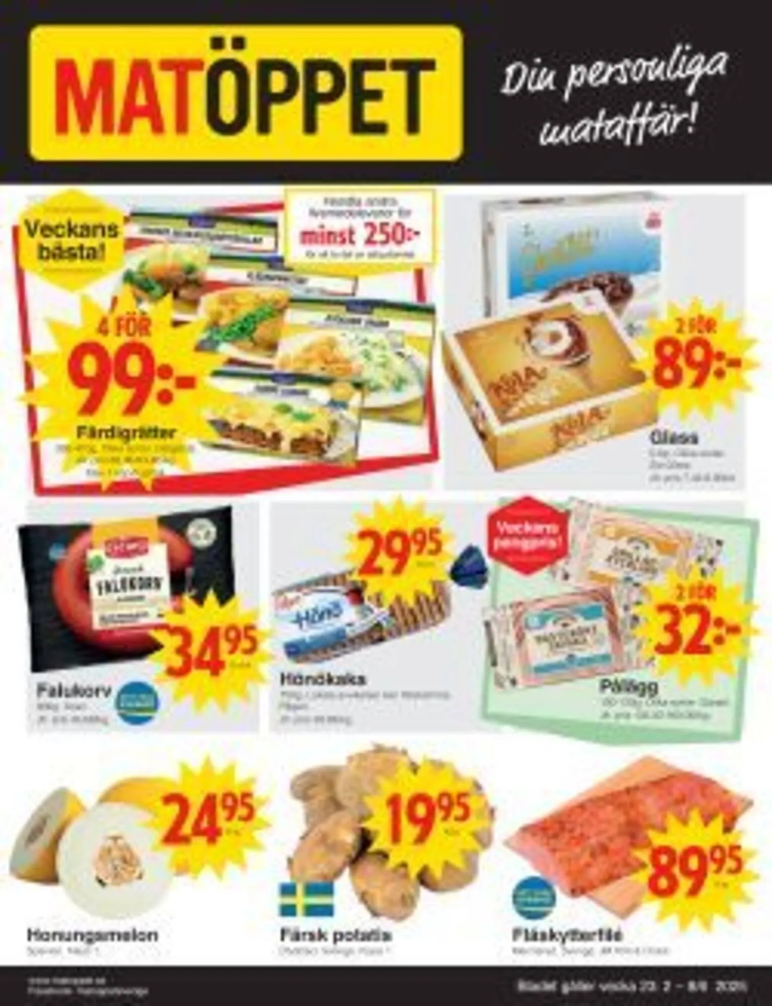 Matöppet reklamblad - 1