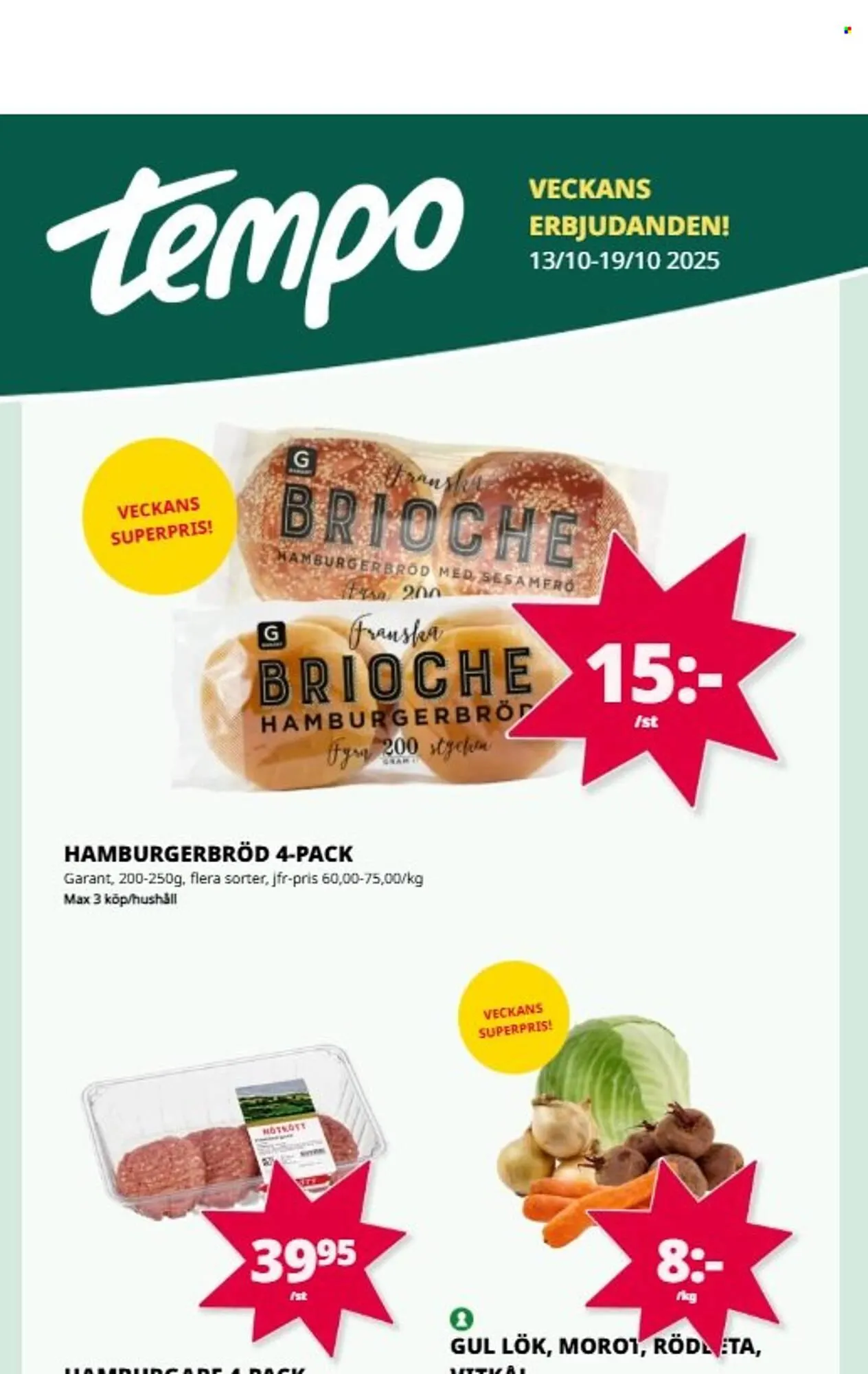 Tempo reklamblad från 13 oktober till 19 oktober 2025 - Reklamblad sidor 1