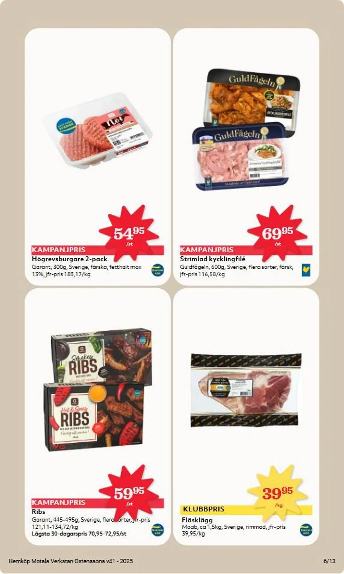 Hemköp reklamblad från 6 oktober till 12 oktober 2025 - Reklamblad sidor 6