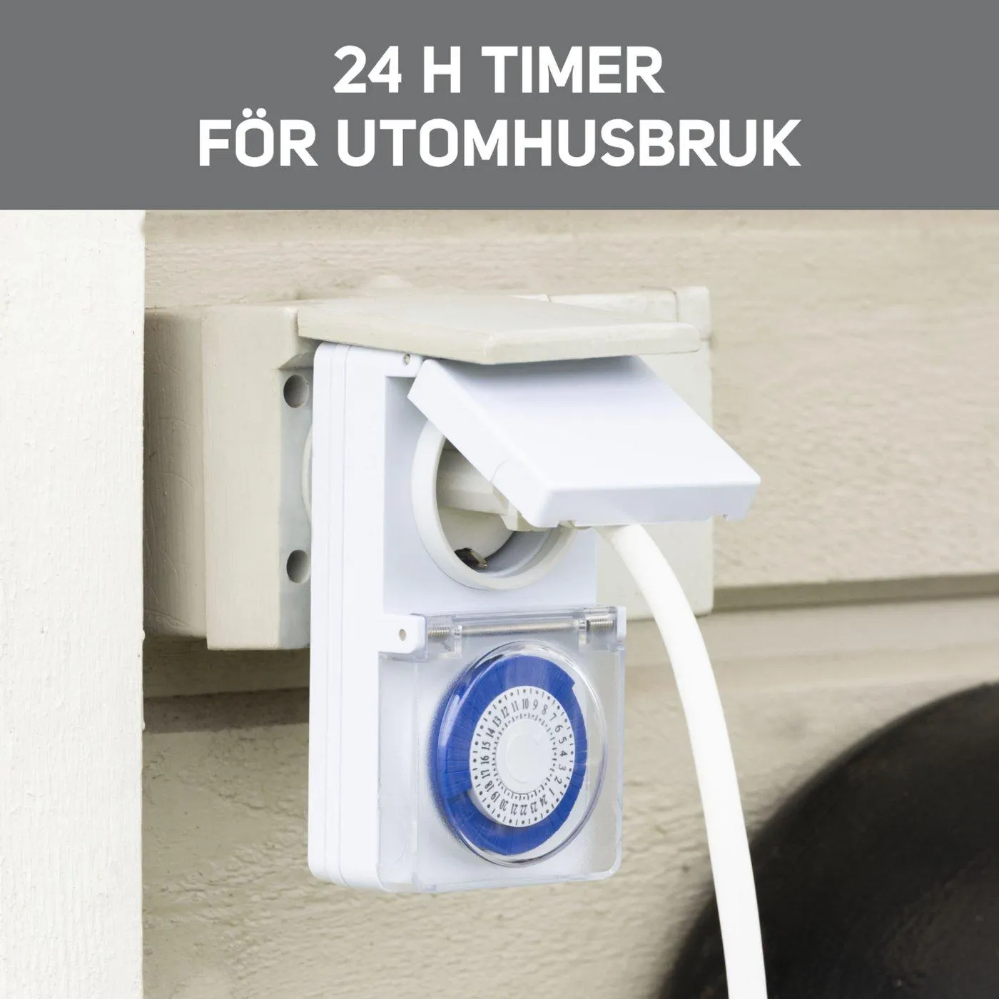 Luxorparts Timer för utomhusbruk 24 h
