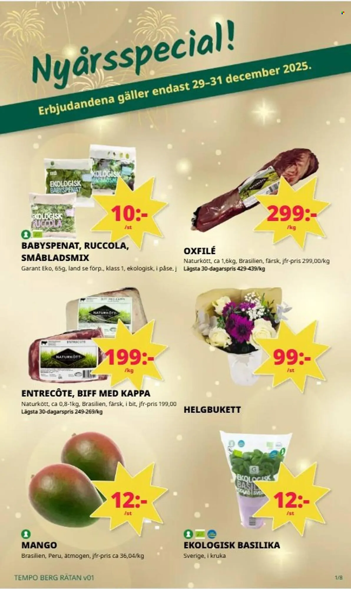 Tempo reklamblad från 29 december till 31 december 2025 - Reklamblad sidor 1