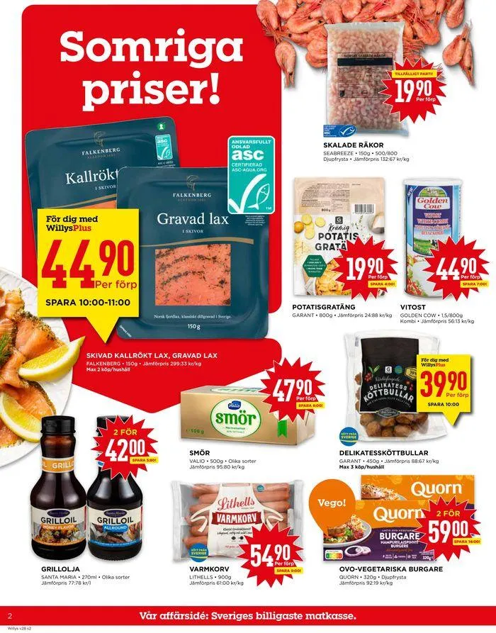 Willys Erbjudanden från 8 juli till 14 juli 2024 - Reklamblad sidor 2