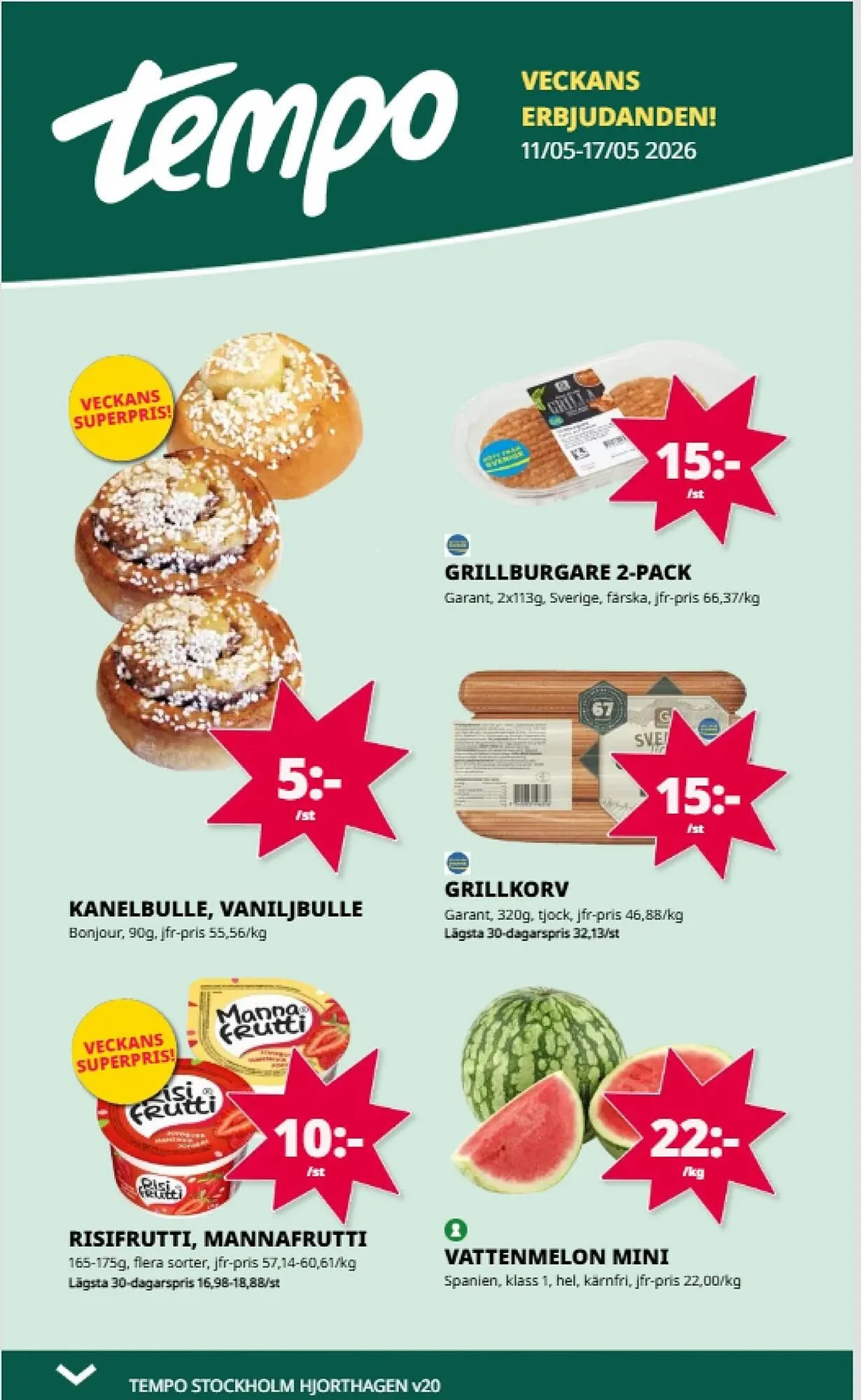 Tempo reklamblad från 11 maj till 17 maj 2026 - Reklamblad sidor 1