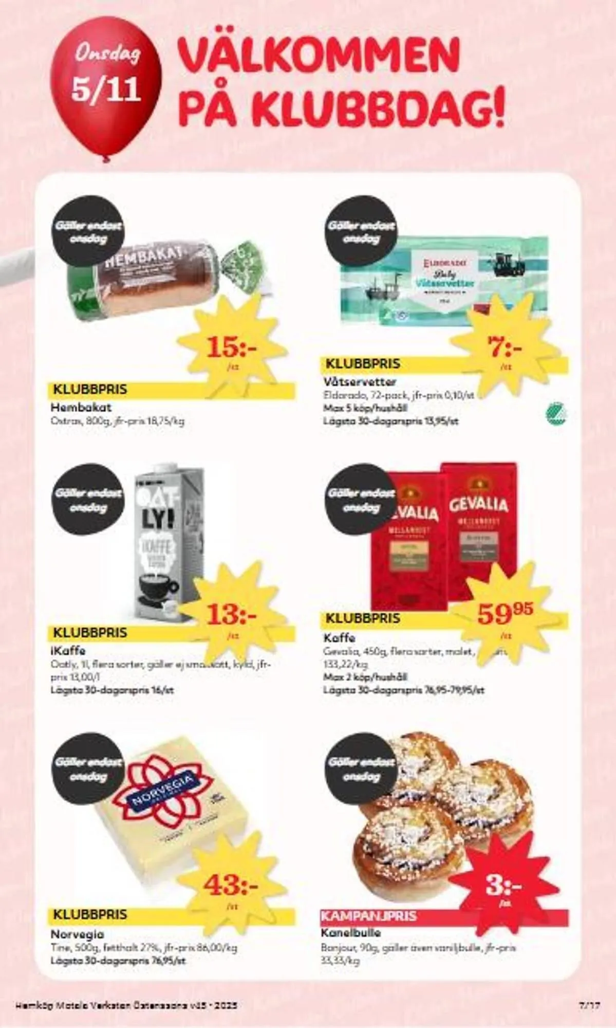 Hemköp reklamblad från 3 november till 9 november 2025 - Reklamblad sidor 7