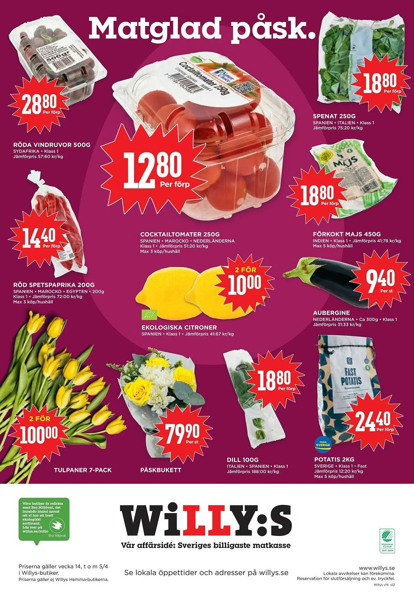 Willys reklamblad från 30 mars till 6 april 2026 - Reklamblad sidor 12