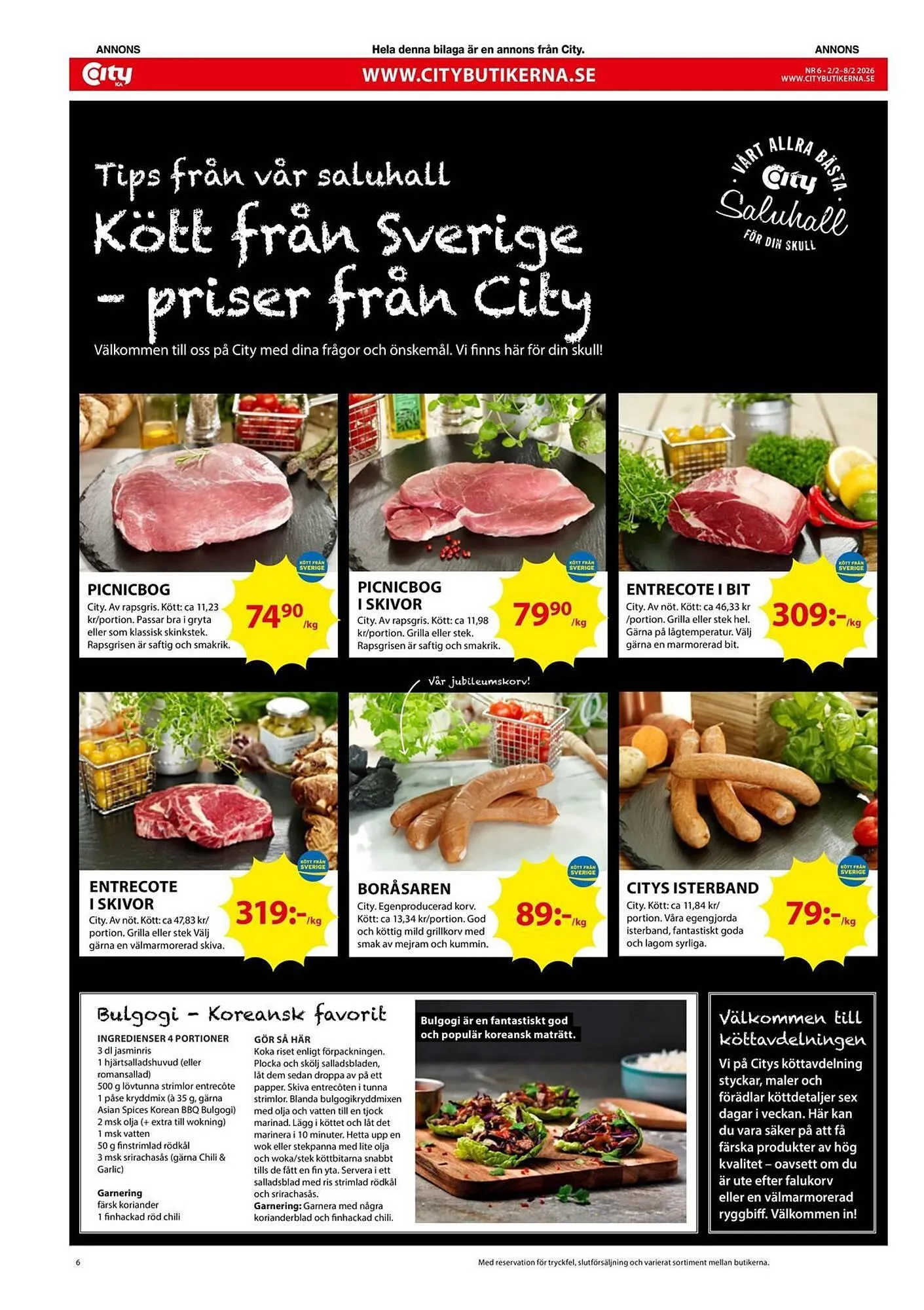 ICA Kvantum reklamblad från 2 februari till 8 februari 2026 - Reklamblad sidor 6