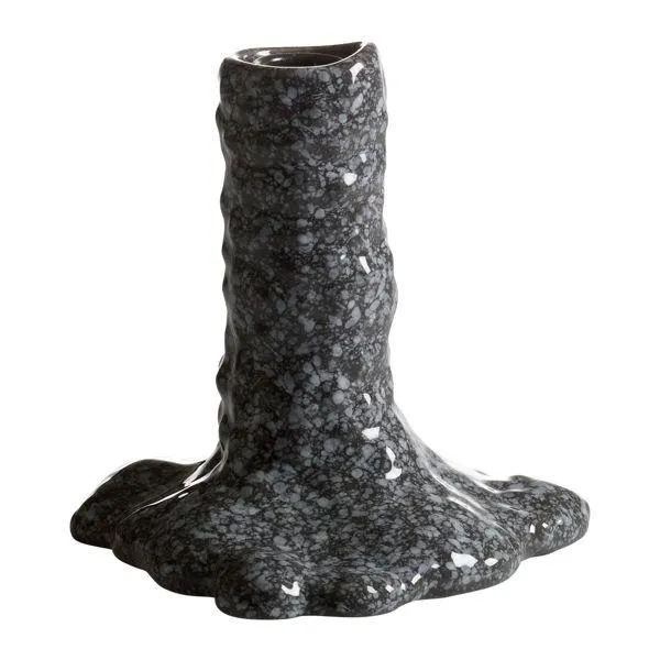 LIZZIE Ljusstake grå 15cm h15cm 100% keramik