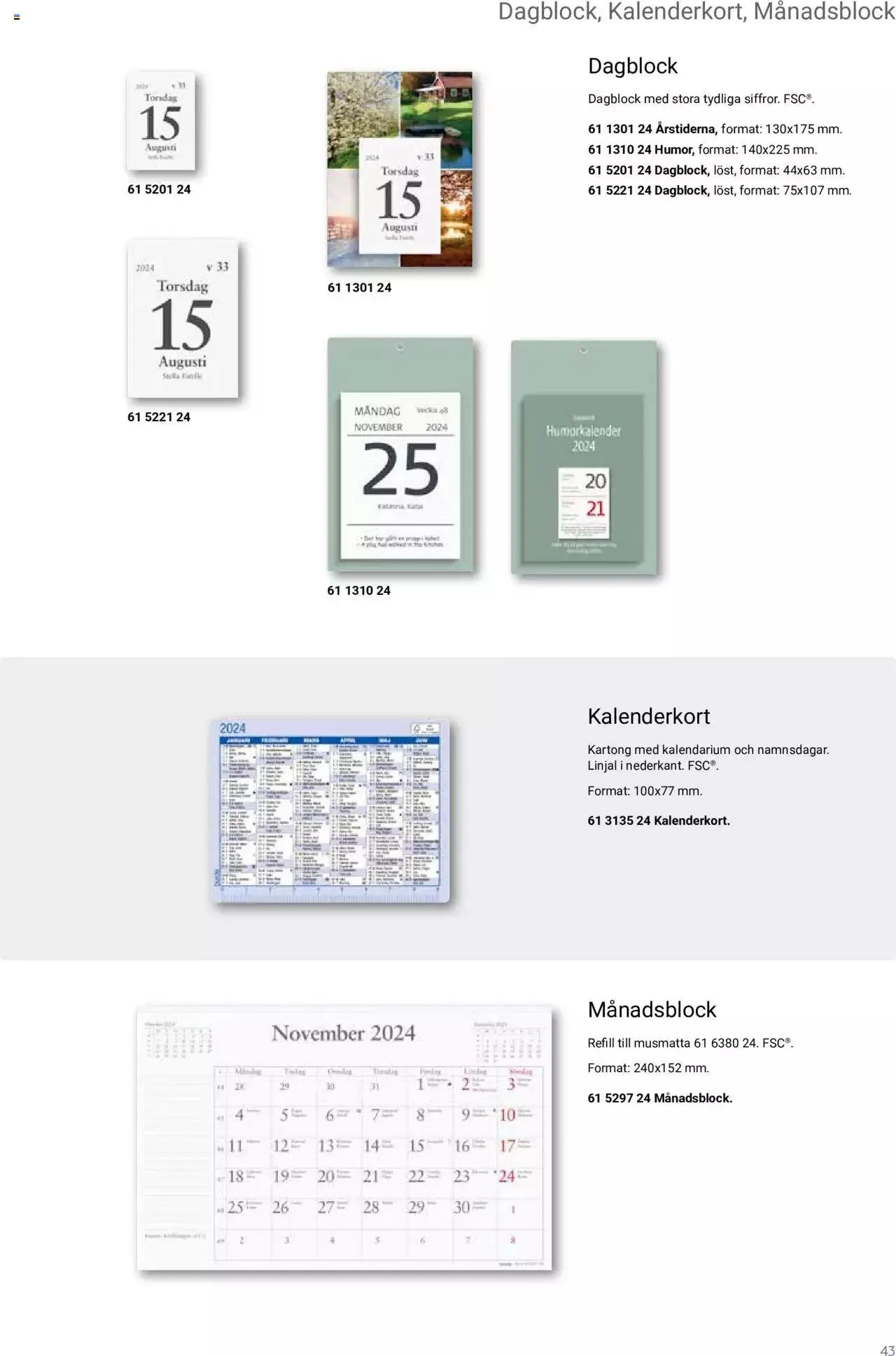 Kalendrar 2024 från 25 juli till 31 december 2023 - Reklamblad sidor 43