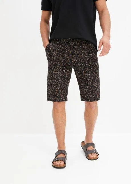 Mönstrade bermudas i chinosmodell, Slim Fit