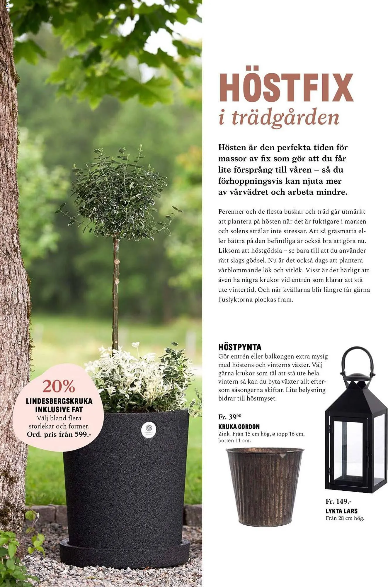 Blomsterlandet reklamblad från 25 september till 1 oktober 2023 - Reklamblad sidor 22