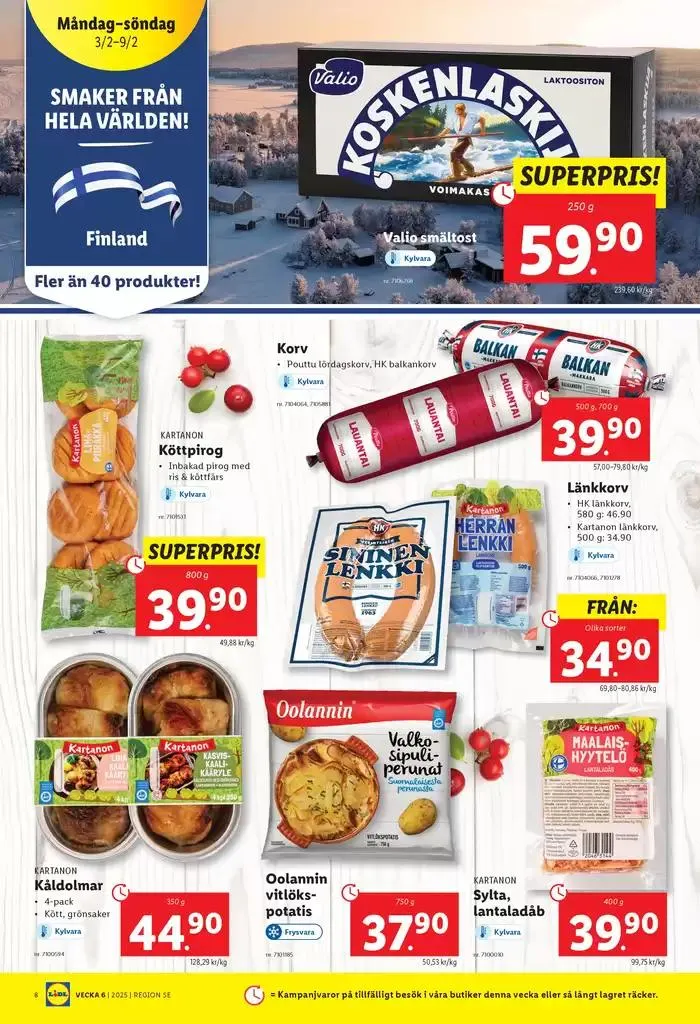 ERBJUDANDEN VECKA 6 från 3 februari till 9 februari 2025 - Reklamblad sidor 8