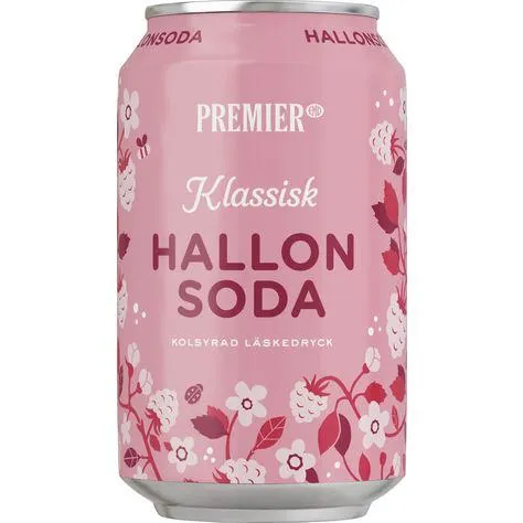 Hallonsoda Läsk Burk