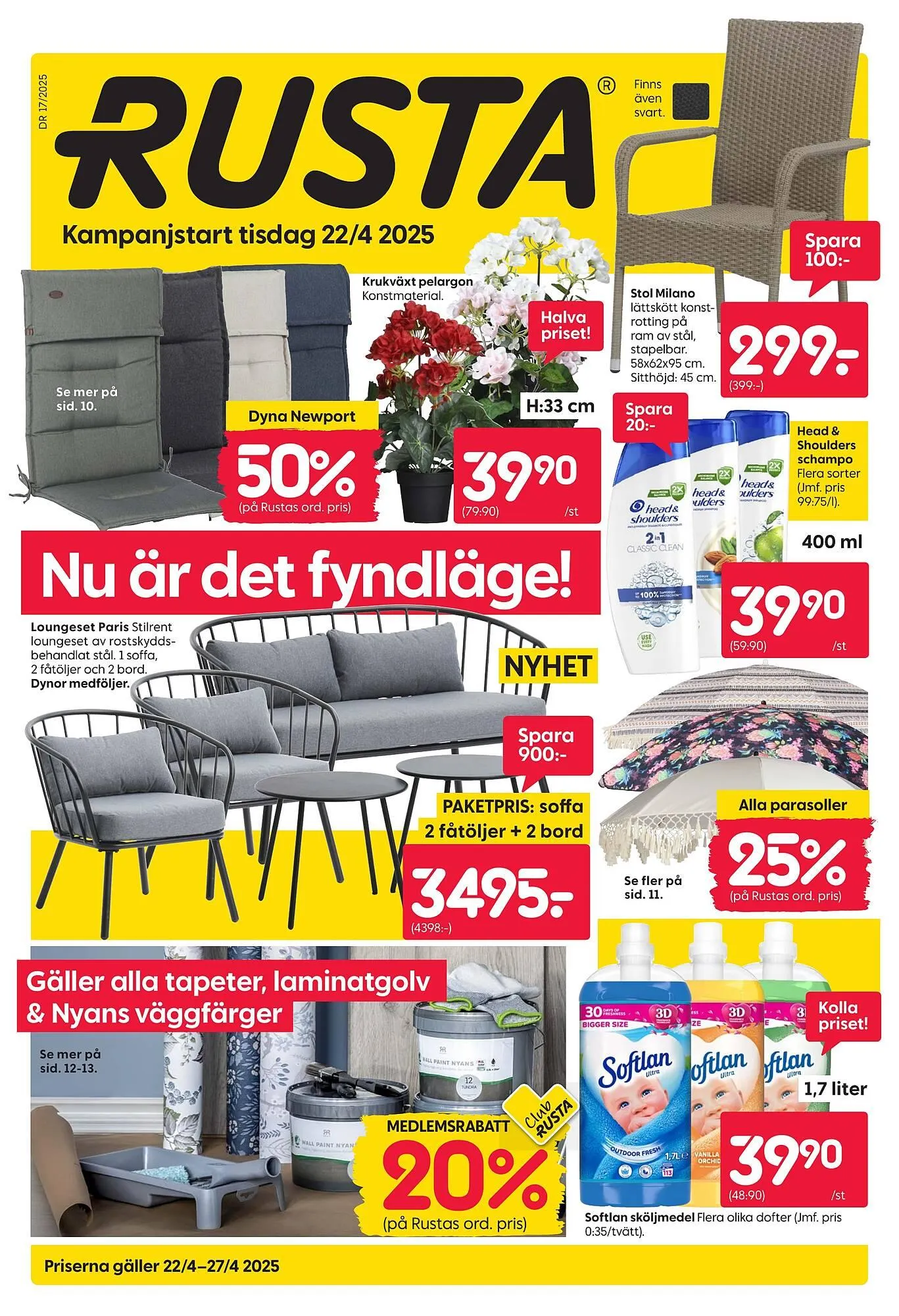 Rusta reklamblad från 22 april till 27 april 2025 - Reklamblad sidor 1