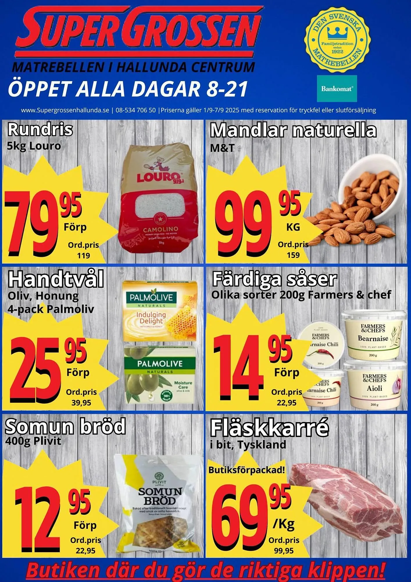Supergrossen reklamblad från 1 september till 7 september 2025 - Reklamblad sidor 1