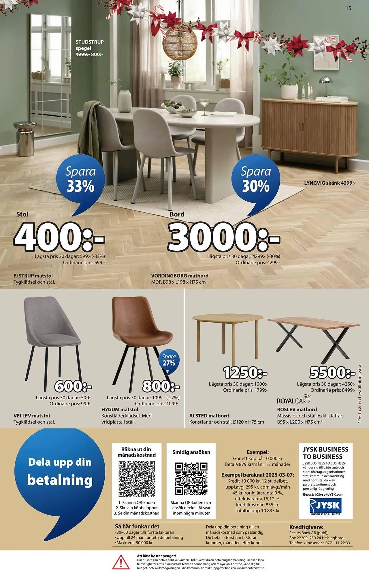 JYSK reklamblad från 15 december till 24 december 2025 - Reklamblad sidor 15