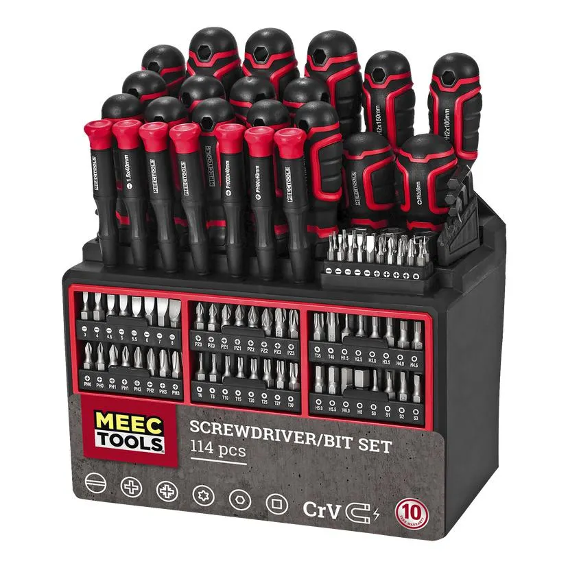 Skruvmejsel-/bitssats 114 delar