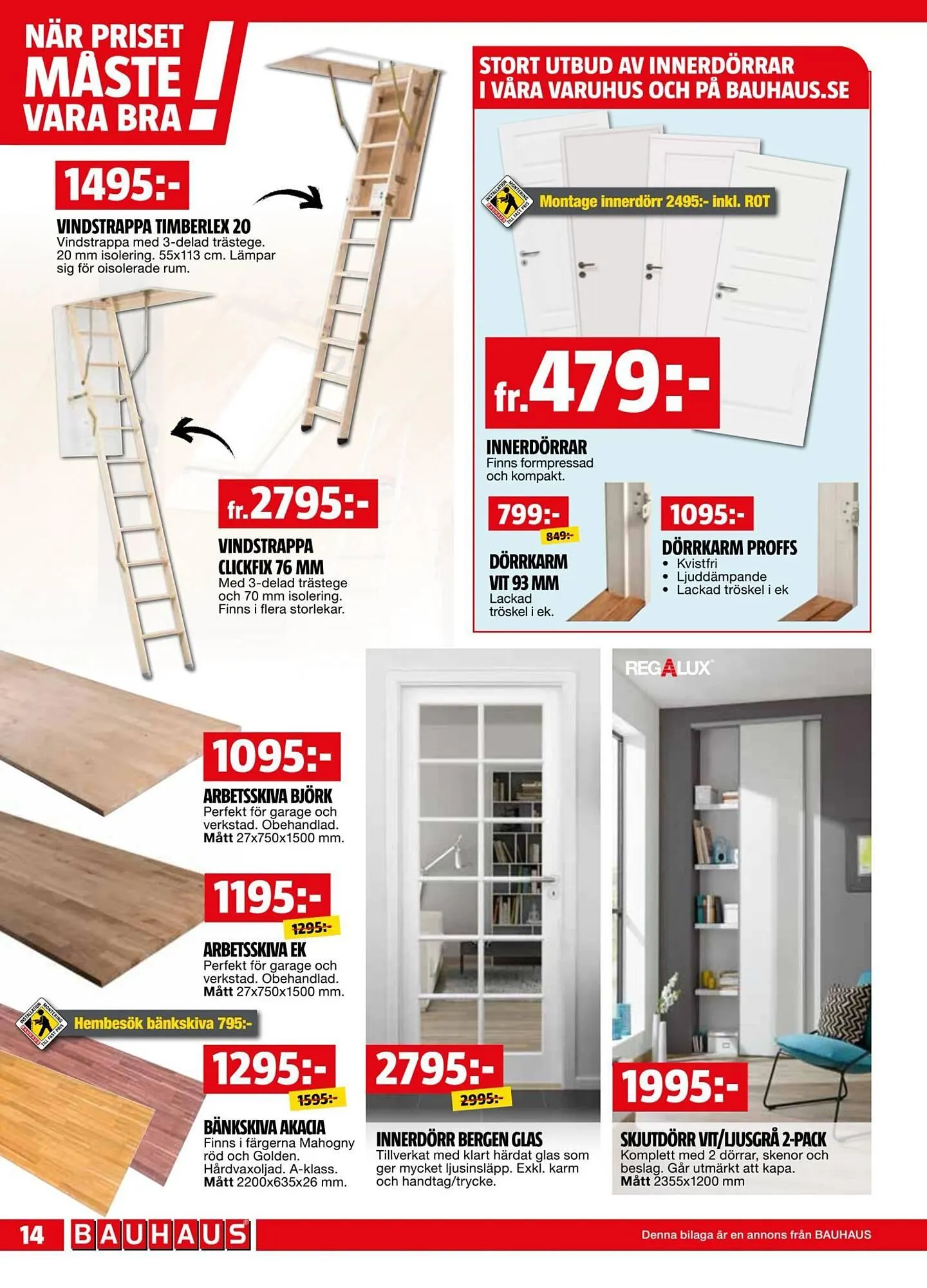 Bauhaus reklamblad från 1 september till 14 september 2025 - Reklamblad sidor 14