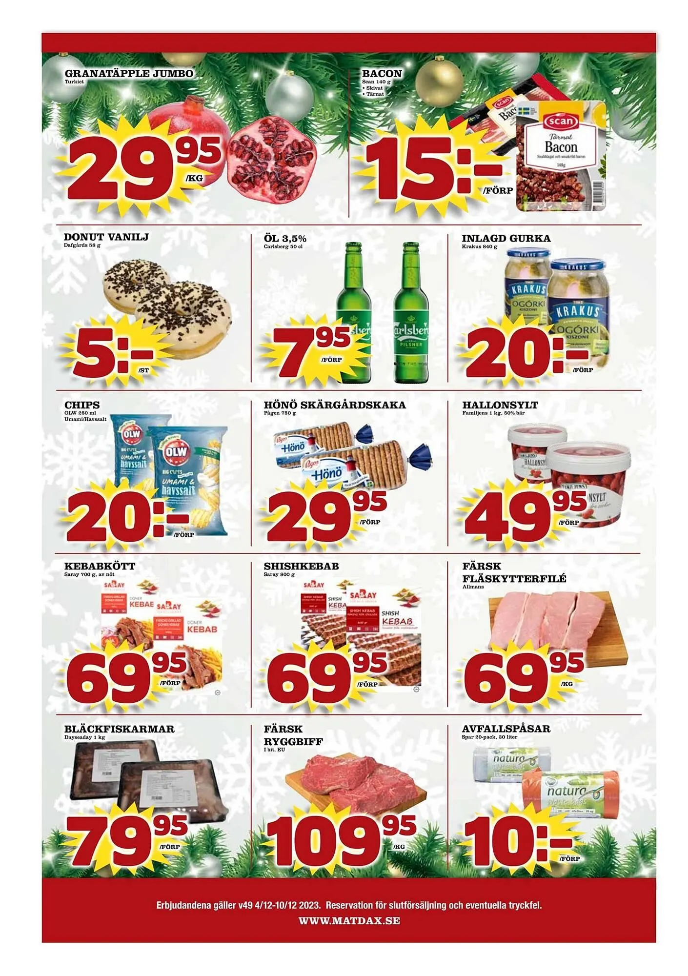 Matdax reklamblad från 3 december till 10 december 2023 - Reklamblad sidor 8