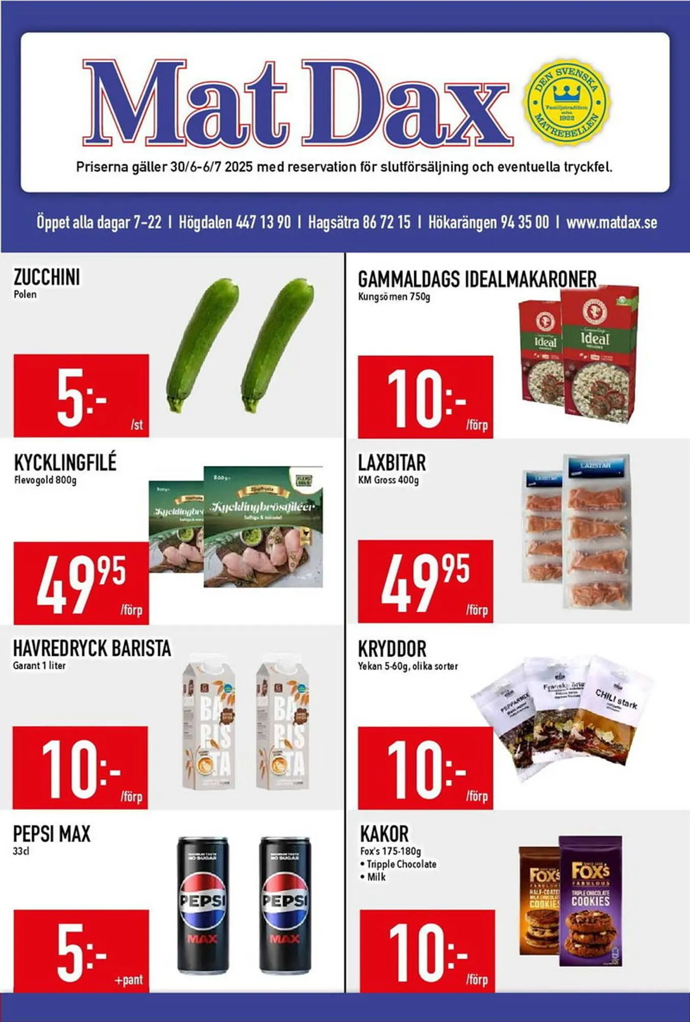 Matdax reklamblad - 1