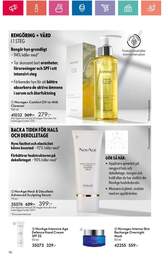 Oriflame reklamblad från 20 juni till 4 juli 2024 - Reklamblad sidor 90