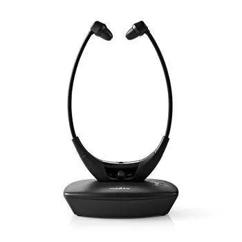Nedis Trådlösa TV-hörlurar | RF | In-Ear | Maximal batteritid: 4.5 timmar | 35 m | Digitalt ljud | Batteri docka | Balans kontroll | Svart
